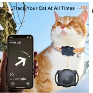 Waterproof Air Tag Cat Collar with BELLS * NWT